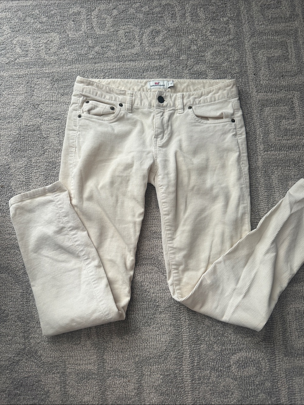 Vineyard Vines Cream Corduroy Skinny Pants | 2